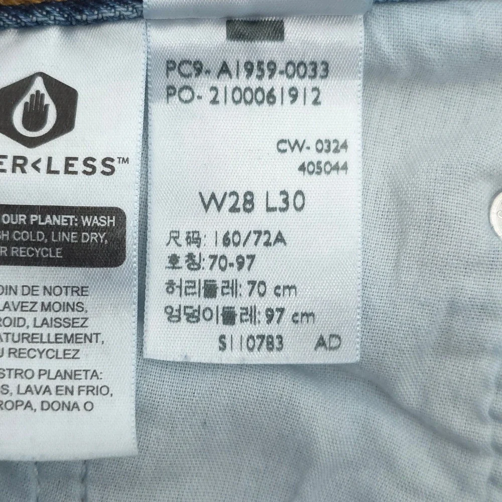 Levi's Mens Jeans 501 '90s W28 L30 Blue Mid Wash Straight Leg Denim